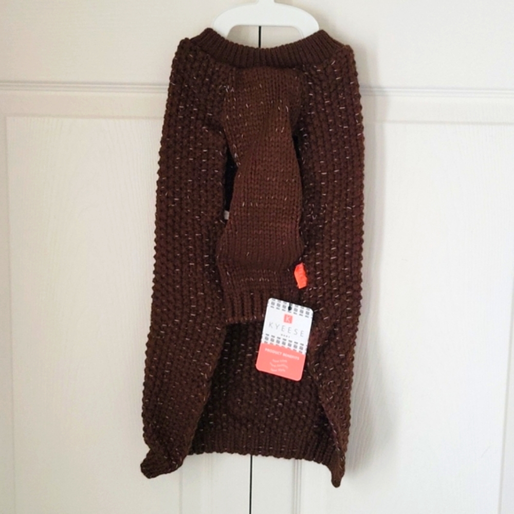 KYEESE Reflective Dog Sweater Cocoa Brown Sz Medium NWT - Picture 3 of 14